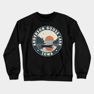 Anderson Goose Lake Iowa Sunset Crewneck Sweatshirt